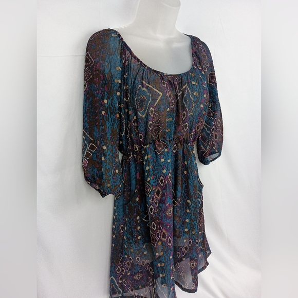 Sheer Colorful Western Fairy Bohemian Short Dress (#1,303) - Picture 5 of 10